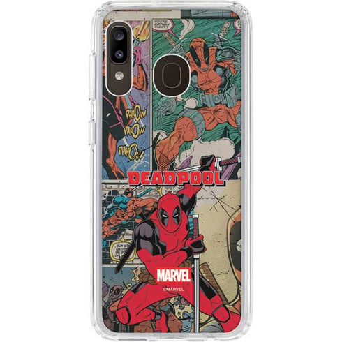 Marvel Deadpool Deadpool Collage Galaxy A20 Clear Case